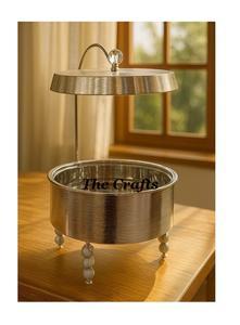 Maravilloso Diseño de Plato para Calentar Comida de Acero Inoxidable con Tapa Colgante, para Bodas y Hoteles, en Color Plateado - Product Image 4