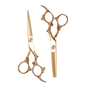 Ciseaux de coiffure 7,5 pouces en acier japonais, ciseaux à effiler noirs, ciseaux de salon pour hommes et femmes, ensemble de coupe de cheveux, logo personnalisable - Product Image 5