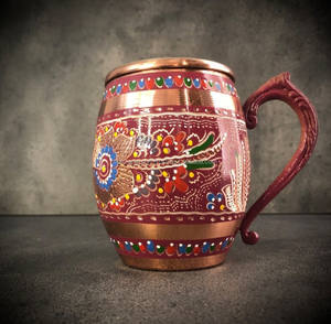 แก้วรูปหมีทำมือทำจากทองแดงจากอินเดียสำหรับงานเลี้ยงงานแต่งงานและพิธีการ - Product Image 1