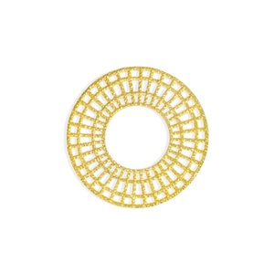 Assiettes de présentation géométriques modernes dorées, motif corail texturé, sous-assiettes de table, vente en gros, décoration de table pour banquets d'hôtel - Product Image 1