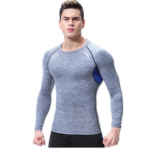 High Quality Quick Dry <b>Base</b> <b>Layer</b> Men's Muscle Training <b>Long</b> <b>Sleeve</b> Sportwear Compression Shirts Crew Neck - Product Image 4