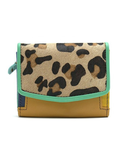 Véritable Animal imprimé fourrure cuir femmes élégant sac à main coloré Multi utilisations en cuir véritable Mini sac ATM porte-carte sac - Product Image 1