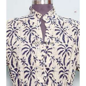 Nuevo Vestido Moderno Estilo Boho Indio con Estampado Floral, de Algodón Tejido, Corte en A, Cuello en V, Manga Corta, con Botones, Transpirable, para Oficina, Fiesta, Mini - Product Image 4