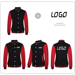 เสื้อแจ็คเก็ตวาร์ซิตี้วินเทจผู้ชายสั่งทำพิเศษ ผ้าฝ้าย 100% แต่งขอบตัดสี ทรงปกติ หนานุ่ม สไตล์ลำลอง สตรีทแวร์ ด้านหน้า - Product Image 5