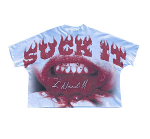 T-shirt Oversize Homme Motif Œil Y2K Vintage Streetwear Imprimé B R N D Coton Épais Hip Hop Coupe Boxy - Product Image 5