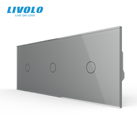 Interrupteur mural tactile 1 Gang 1 Gang 1 Gang, blanc, noir, or, gris, durable, 222mm*80mm, sans touche de fonction, uniquement le panneau