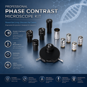 Kit de microscope à champ foncé avancé avec oculaires optiques |   Accessoire de mise au point manuelle pour équipement de laboratoire scientifique - Product Image 5