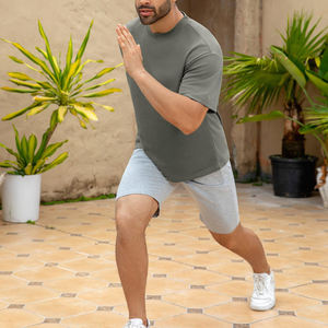 T-shirt en coton respirant à manches courtes, coupe décontractée, style streetwear surdimensionné, design personnalisé pour homme - Product Image 6