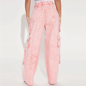 Pantalon cargo taille haute pour femme, tendance et fonctionnel, pantalon cargo pour femme avec plusieurs poches, pantalon cargo pour femme - Product Image 3