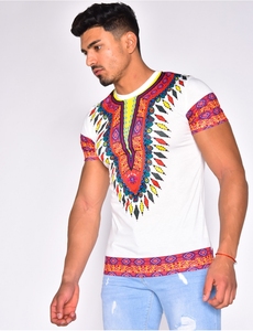 Chemise décontractée pour homme, sans col, à double boutonnage, à manches courtes, impression par sublimation, respirante, séchage rapide, 100% coton, pour l'été - Product Image 5
