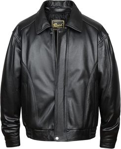 Chaqueta de Moto para Hombre, Negra, de PU Ecológico, Transpirable, con Cuello Alto, Cierre de Cremallera, Corte Regular, Color Sólido, Forro de Poliéster, para Invierno - Product Image 1