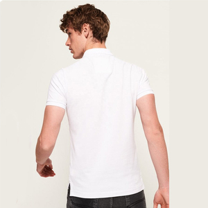 Chemises polo en coton blanc pour hommes, personnalisées, en gros, avec logo imprimé, respirantes, décontractées, à manches courtes, pour le golf, en vrac - Product Image 2