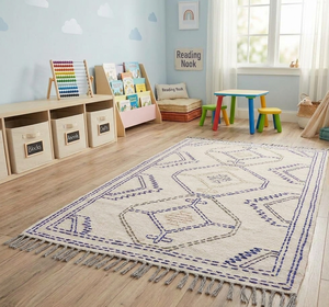 Alfombra de Patchwork Kantha de Algodón Indio Hecha a Mano NYKO MART - Diseño Floral Bohemio Antideslizante y Ecológico para Uso en Oración - 2x3/2x4/3x5 - Product Image 2