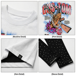 Camiseta Personalizada Unisex de Doble Capa, Manga Corta, 100% Algodón, Transpirable, 300 g/m², con Logotipo, Estilo Urbano Vintage - Product Image 5