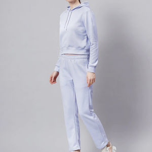 Conjunto Deportivo para Mujer, de Dos Piezas, en Algodón Grueso, Liso, de Secado Rápido, con Sudadera con Capucha - Product Image 2