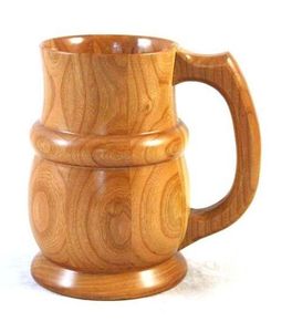 Rustic Wooden Mug Handmade Natural Solid Wood Coffee Cup Eco Friendly Drinkware for Kitchen Dining Use - Product Image 1