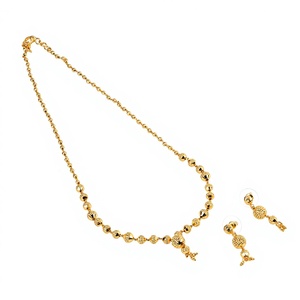 Juego de Collares Cortos de Oro Micronizado de 14K, 18K y 24K al por Mayor, Conjunto de Joyería Tradicional, Juego de Collares de Moda de Latón con Oro Micronizado. - Product Image 2