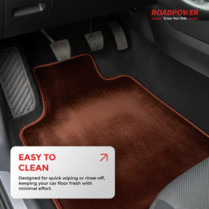 Alfombrillas Universales para Auto ROADPOWER (RP-MAT-130), Color Negro Premium, Resistentes, Impermeables y Fáciles de Limpiar - Product Image 3