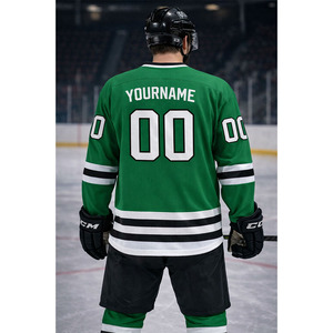 Maillot de hockey personnalisé en polyester 100 % avec broderie sur mesure, services OEM de sublimation pour l'entraînement, vente chaude - Product Image 3