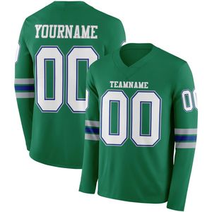 Maillot de football personnalisé à manches longues et col en V, respirant, pour l'entraînement et les matchs, avec logo d'équipe sur le devant - Product Image 6