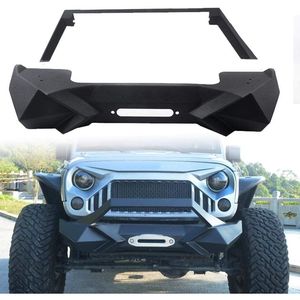 Placa de soporte para cabrestante del parachoques delantero estilo X, resistente, negra texturizada, compatible con Wrangler JK (2007-2018) y JL (2018+), placas protectoras para - Product Image 2