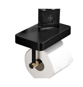 Porte-rouleau de papier toilette mural en métal, vente en gros, porte-rouleau de papier toilette suspendu noir, design moderne - Product Image 1