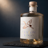 Étiquettes de vin personnalisées, autocollants pour bouteilles de whisky et de liqueur, logo avant et arrière, papier texturé, dorure à chaud, papier coton, impression UV
