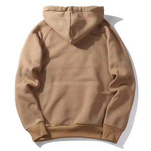 Sweat-shirt à capuche violet pour homme, coupe oversize, couleur unie, décontracté, en coton French Terry, manches classiques, pour l'automne - Product Image 5