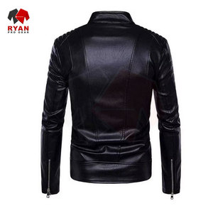 Veste en cuir pour homme de qualité supérieure avec personnalisation de la marque, couleur unie, matériau durable, service OEM et ODM - Product Image 2