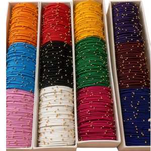 Traditional Indian <b>Pakistani</b> Bracelets Ethnic Silk Thread Bangles Set Gold Plated Women's Wedding Fashion <b>Jewelry</b> Colorful - Product Image 5