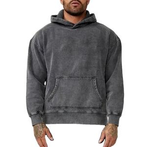 Sudadera con Capucha Personalizada para Hombre, Algodón de Alta Calidad, Estilo Casual Vintage con Logotipo Bordado en la Parte Delantera, Colores Personalizados Disponibles - Product Image 1