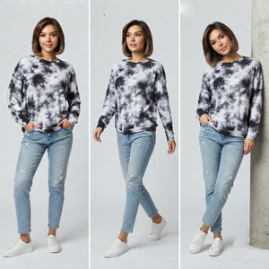 T-shirt vintage délavé à l'acide pour femme, manches longues, coupe ample en coton, style décontracté streetwear, t-shirts oversize d'été - Product Image 6