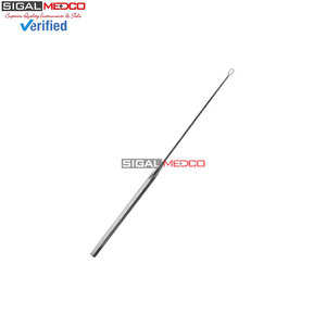 Curette Dermique Chirurgicale Professionnelle en Acier Inoxydable à Manche Solide, Boucle Auriculaire STR SM 160 MM, Instrument de Dermatologie de Précision pour la Peau - Product Image 2