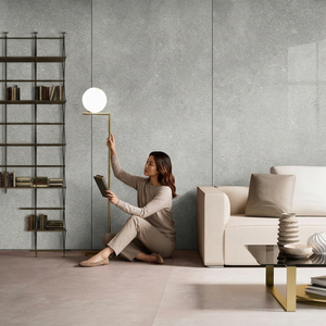 Herican Grande dalle de pierre frittée extérieure 160x320cm Carreaux Finition soyeuse grise mate pour sols et murs de luxe - Product Image 4