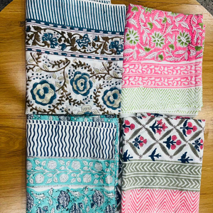 Solid Pattern Indian Block Print Cotton 72 inches <b>Sarong</b> Handcrafted Cotton <b>Wrap</b> Skirt, Ethical Cotton Scarf - Product Image 1