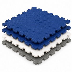Blue <b>EVA</b> Gym <b>Mat</b> Non-Slip Interlocking Floor Tiles for Indoor Exercise and Training Use Unisex - Product Image 4