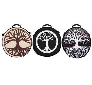 Sac de transport pour tambour shamanique par sublimation |   Tissu Cuadra, sangle réglable |   Sacs à tambours artisanaux de 8 à 24 pouces - Product Image 2