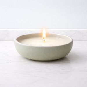 Ocean <b>Brush</b> Ceramic Candle Vessel Compact Bowl Thick Durable Heat Resistant <b>Smooth</b> Finish Single Wick Artistic Home Decor - Product Image 4