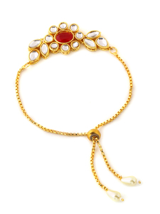 Rakhi de Diseño Royal Kundan, Joyería Hecha a Mano con Hilo Ajustable para Hermanos, Regalo Perfecto para el Festival Raksha Bandhan - Product Image 4