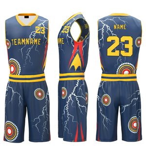 Tenue de basketball personnalisée imprimée, uniforme sportif par sublimation, vêtements d'équipe grande taille, respirant et à séchage rapide - Product Image 4