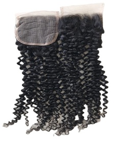 Vente en gros, Extension de cheveux humains brésiliens, Deep Curly, couleur naturelle, Closure Hd 4x4, Deep Curly, Extension de cheveux, vendeur indien - Product Image 3
