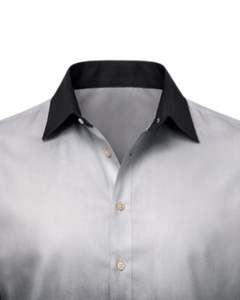 Chemise Formelle Homme Gris Noir Ombré en Coton Premium à Manches Longues Boutonnée Style Smart Casual Fabricant Personnalisé OEM Fourniture en Gros - Product Image 5