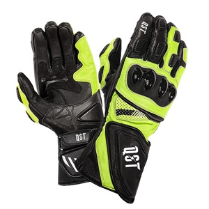 Vente en gros Gants de course de moto à doigts entiers Gants de moto d'hiver en cuir véritable rembourrés avec protection dure aux jointures - Product Image 1