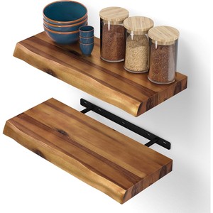 Estante Flotante de Madera de Acacia, Organizador de Escritorio, Combo de Almacenamiento, Venta al por Mayor en India - Product Image 1