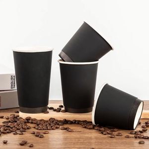 Vaso de Café Desechable de Papel Kraft Ecológico de 8oz, Impresión Personalizada, Doble Pared, Blanco, para Llevar, con Logotipo Personalizado - Product Image 4