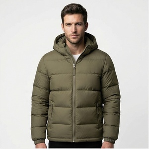 Veste matelassée pour hommes Veste d'hiver en duvet rembourrée brillante pour garçons Manteau à capuche avec logo personnalisé pour l'extérieur Streetwear ultraléger Canard OEM - Product Image 1