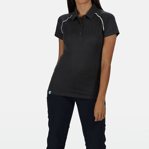 Polo en piqué de coton pour femme avec logo personnalisé, manches courtes, respirant, coupe ajustée, décontracté, pour le golf, vente en gros - Product Image 4