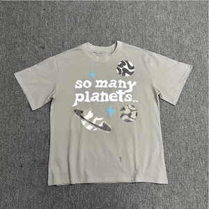 เสื้อยืดพิมพ์ลายพัฟสีดำสำหรับผู้ชายเสื้อยืดบ็อกซี่แขนสั้นสำหรับผู้ชายเสื้อยืดออกแบบได้เองเสื้อยืดโอเวอร์ไซส์ - Product Image 5