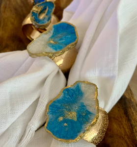 Good Quality <b>Resin</b> Napkin Rings Dinner <b>Table</b> Used Slice <b>Resin</b> <b>Top</b> Napkin Ring Metal Ring At Lowest Price - Product Image 5