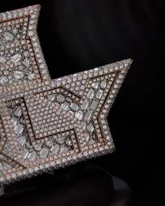 Colgante de Cabeza de León Chapado en Oro Rosa de 18K con Moissanita, Joyería de Regalo para Fiesta Hip Hop - Product Image 3